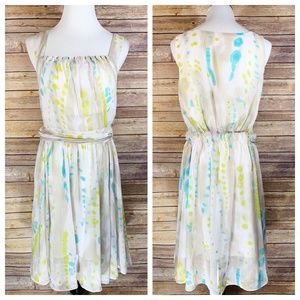 W118 by Walter Baker Blue Green Splatter Dress